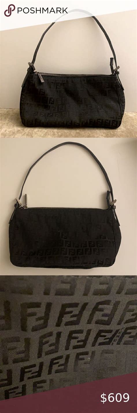 fendi black zucca 90s bags